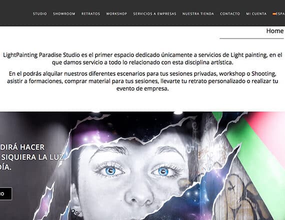 lightpainting studio, alquiler de estudio fotografico en Madrid
